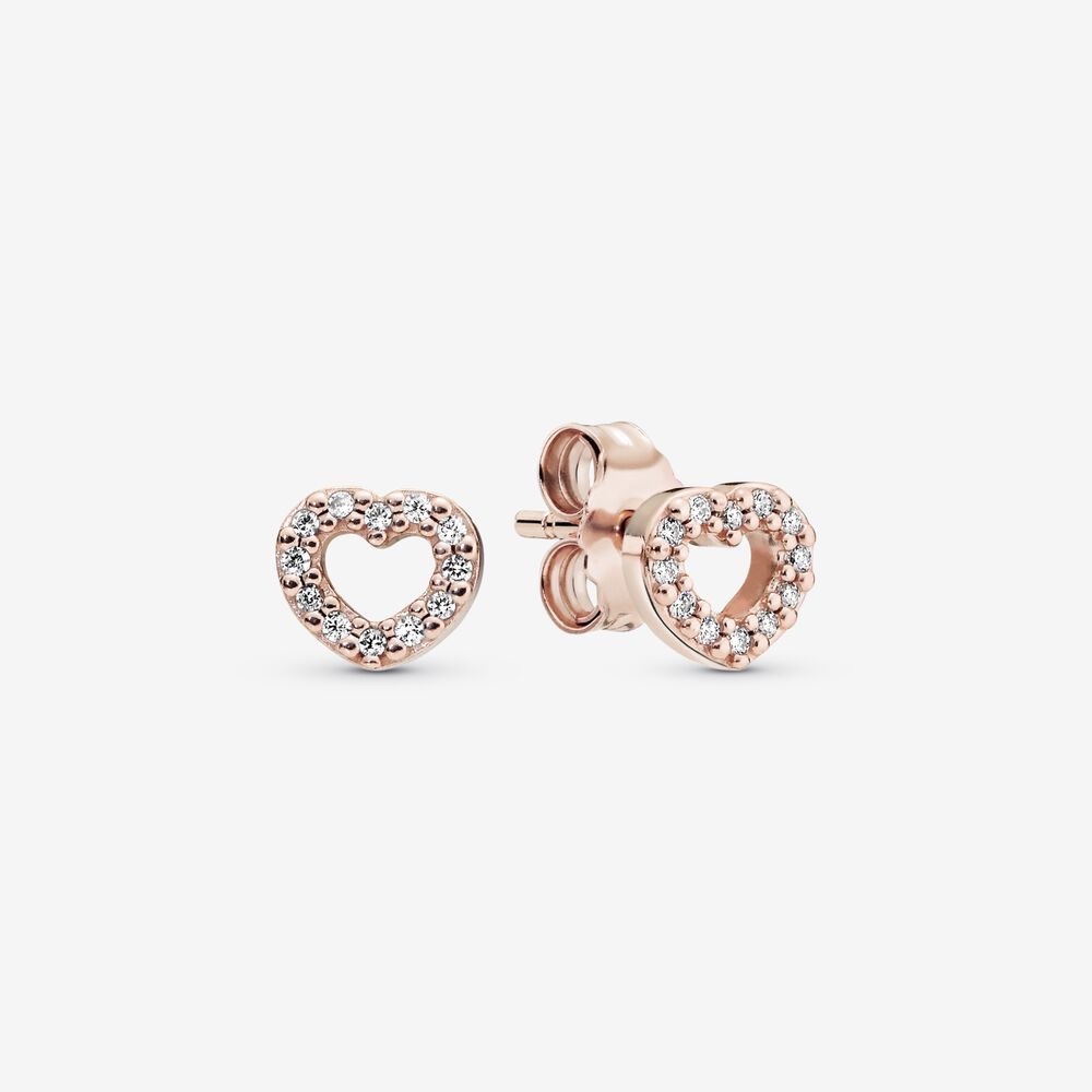 Pandora Open Heart Stud Earrings